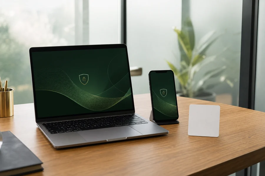 Ноутбук и смартфон с защищённым интерфейсом связи